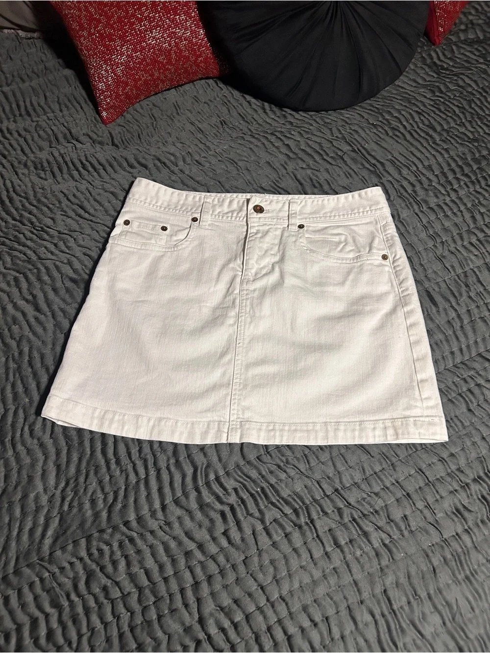 J. Crew White Denim Mini Skirt - Clean A-Line